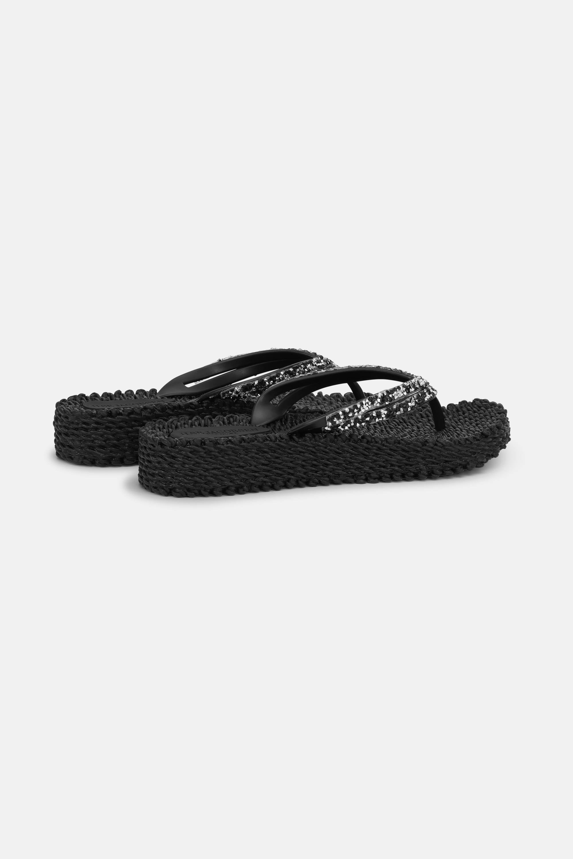 Platform Flip-flops Glitrende Steiner - Black